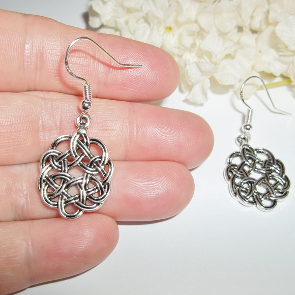 Celtic Knot Earrings Dangle Drop Set Jewelry 2523 - Picture 3 of 6